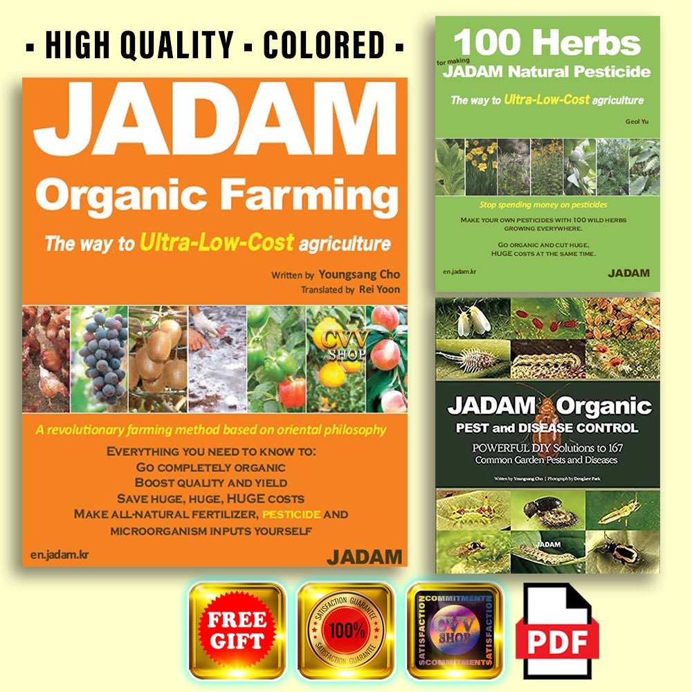 JADAM Organic Farming + 100 Herbs Natural Pesticides + Pest Control - High Quality Colored Digital Download Book