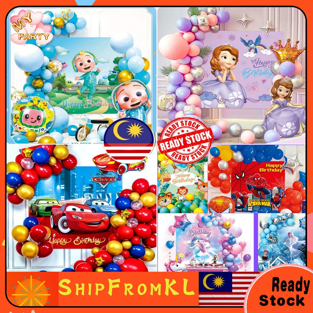 Spiderman Birthday Decoration Set  Decor Balloon Ice Princess Anniversary Decorations Festive Deco Fashion Kids Party