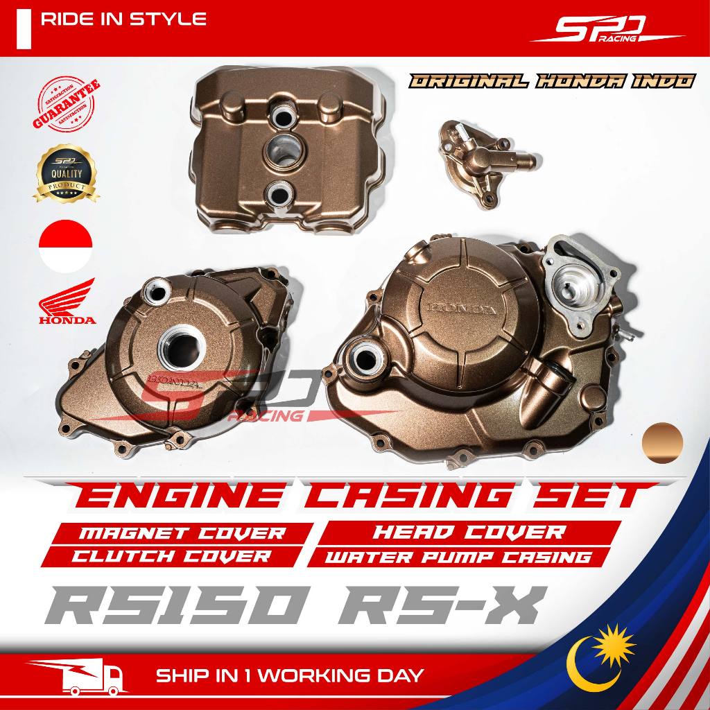Engine Casing Set 4 PCS (Included: Magnet Cover / Head Cover / Clutch Cover / Water Pump Casing) For HONDA RS150 RS-X