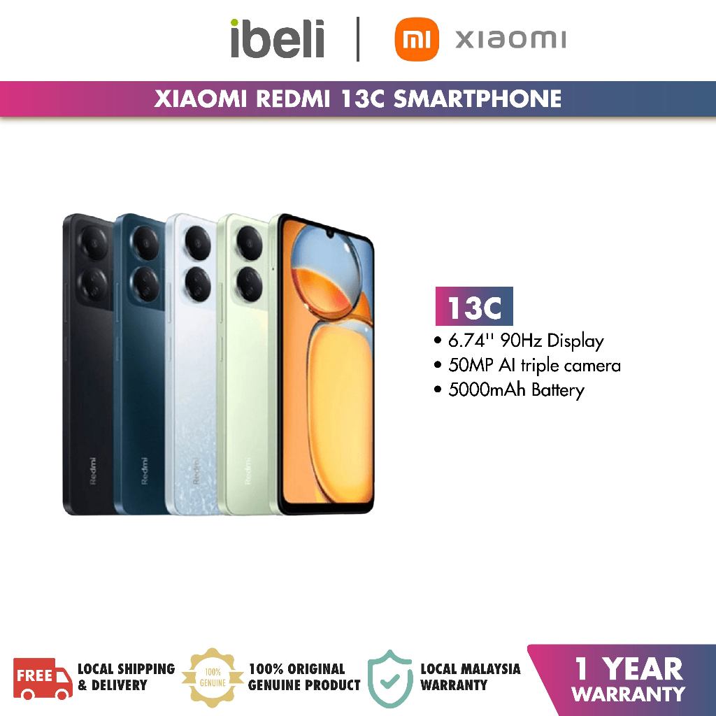 Spesifikasi dan harga Redmi 13c di Malaysia - TechNave BM