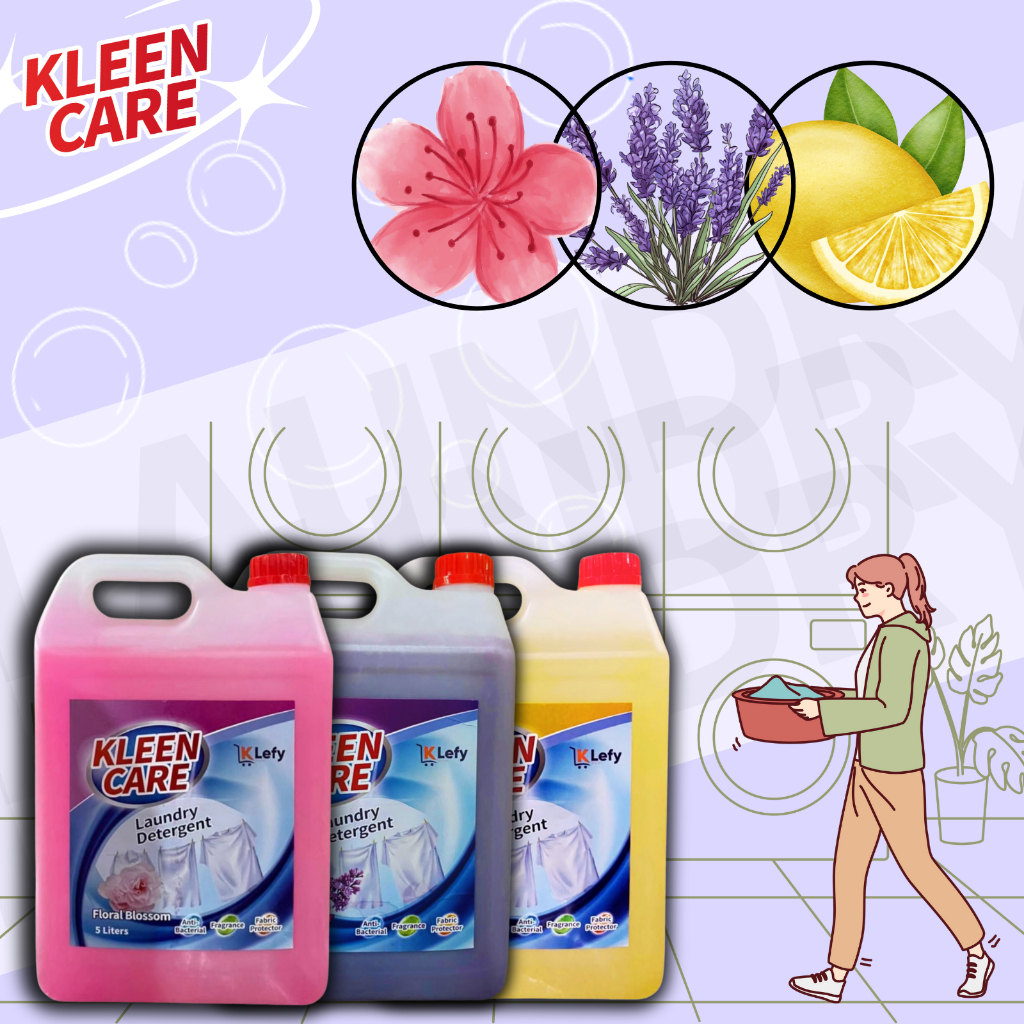 KleenCare SABUN DOBI WANGI+PELEMBUT+ANTIBAKTIRIA 5KG LIQUID LAUNDRY DETERGENT HIGH QUALITY SABUN PENCUCI BAJU SOFTENER