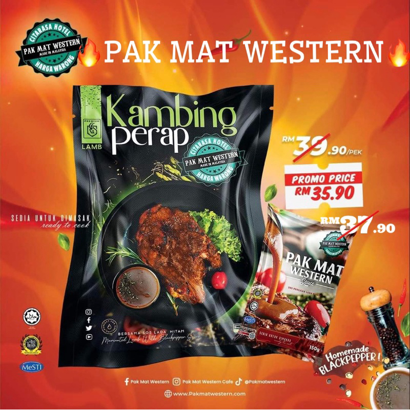 [HARGA TURUN LG!] PAK MAT WESTERN KAMBING PERAP NO.1 MALAYSIA CITARASA HOTEL HARGA WARUNG
