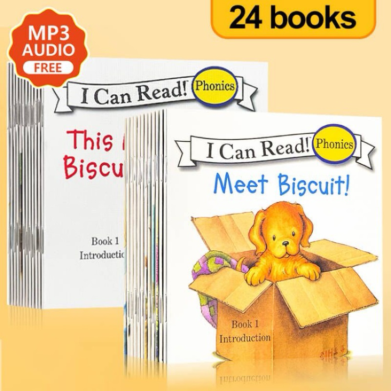 【MaryamBOOKS】 I Can Read Phonics Fun with Biscuit includes 12 books
