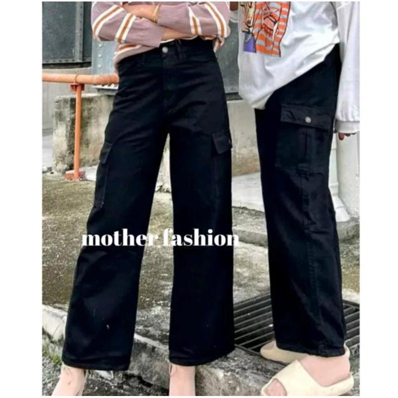 Ladies Cargo 6pockets Palazo Denim High Quality Materials Fast Delivery ready stock