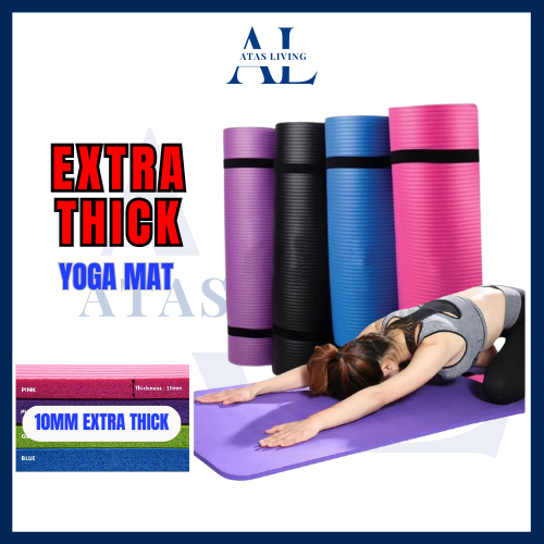 ATASYoga Mat 10MM Soft High Density ​EXTRA THICK 183cm Anti slip exercise mat workout Home Fitness excercise mat
