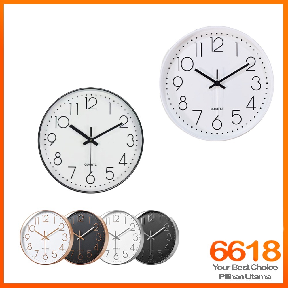 Jam Dinding Klasik Jam Dinding Klasik Pelekat Hiasan Rumah Pejabat Bateri AA [Tidak Termasuk]