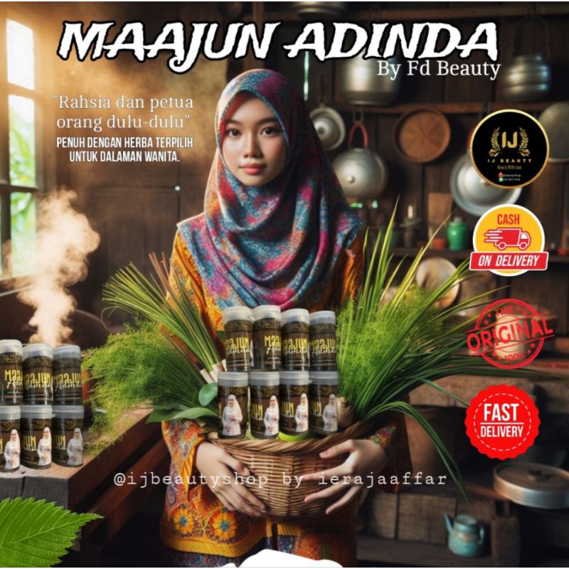 [ORIGINAL HQ] MAAJUN ADINDA BY FD BEAUTY - JAMU KETAT SENDAT MANTAP 50G (RAHSIA HUBUNGAN INTIM SUAMI ISTERI)