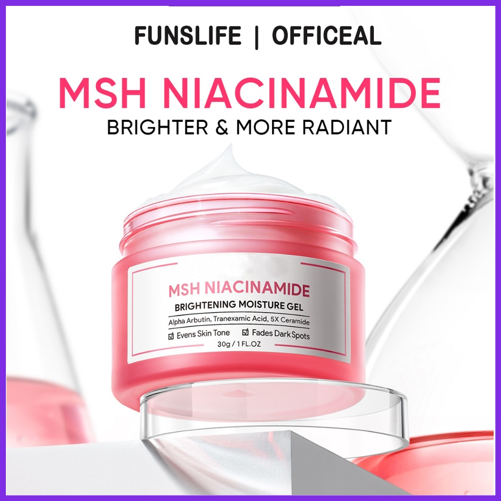 [Scha Alyahya's Pick] FUNSLIFE MSH Niacinamide Brightening Moisture Gel Glowing Moisturizer Fades Dark Spot Cream