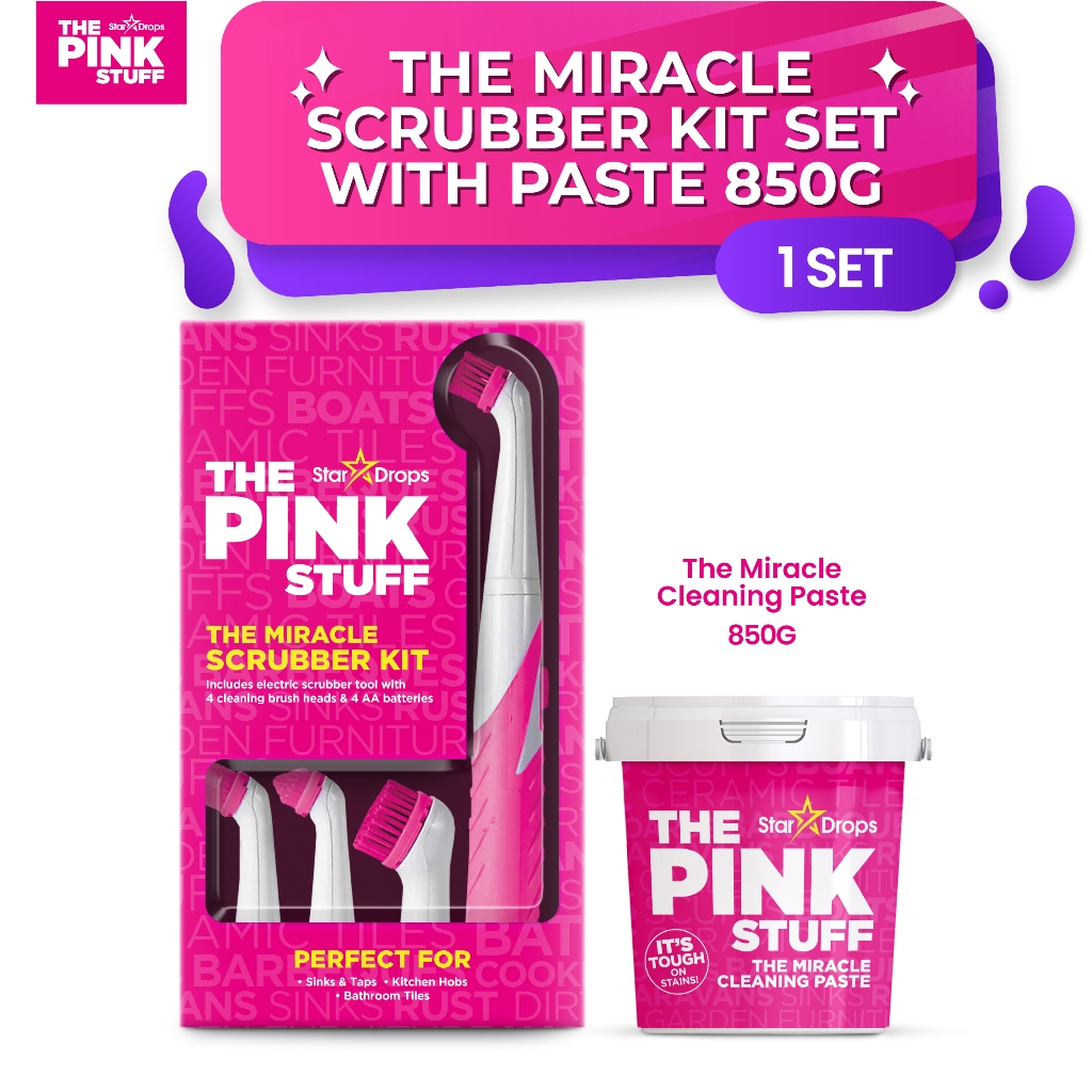 The Pink Stuff The Miracle Scrubber Kit x 1 SET (OPTION PASTE 850G)