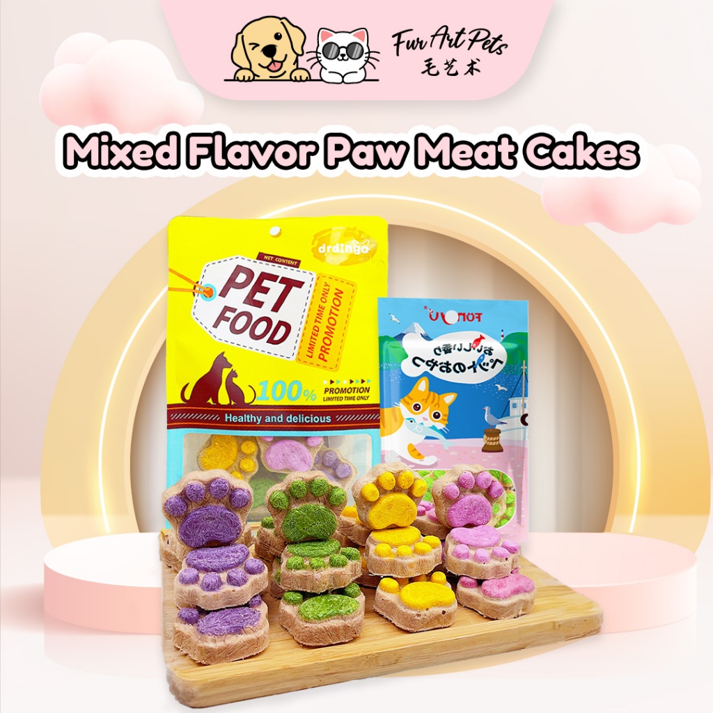 Funny U Freeze-Dried Paw Delights - Mixed Flavor Bone Meat Cakes for Cats and Dogs