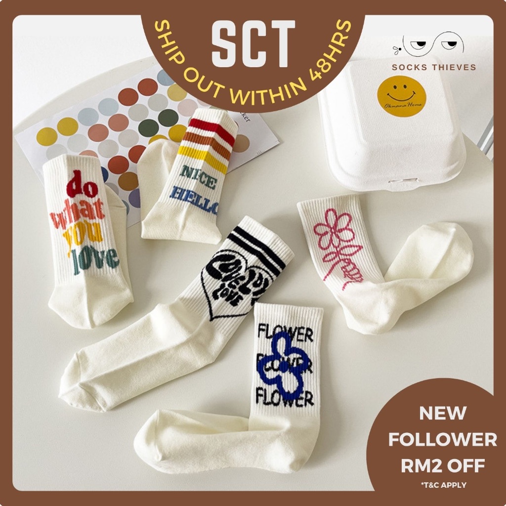SCT Socksthieves Unisex Fashion Socks Funky Cute Socks Cartoon Socks Korean Socks Stokin Korean