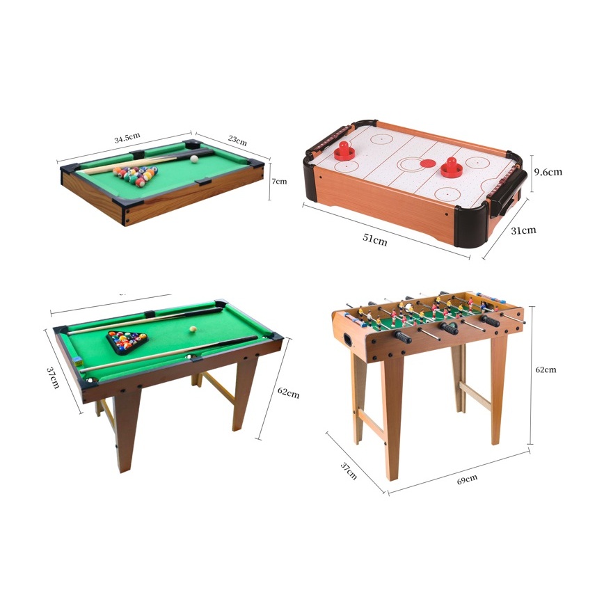 Tabletop Pool Snooker/Ice Air Hockey/Football/Backetball Table Set Children Play Sports Balls Party Game Toy Stick Ball