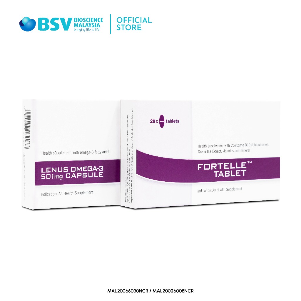 Fortelle (28's) + Lenus Omega-3 501mg For Female Fertility (28's)