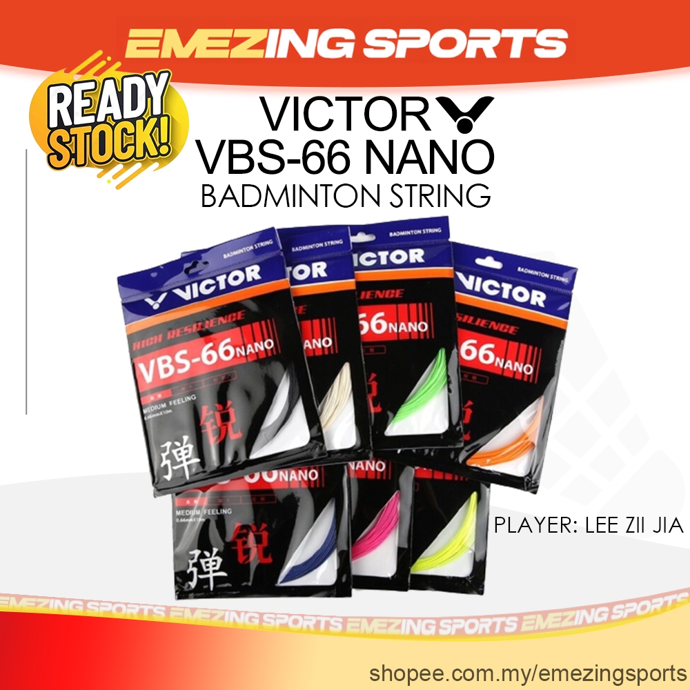 (MADE IN JAPAN) Victor VBS-66 NANO String Badminton Strings - VBS-66N - Using By: Lee Zii Jia (VBS66N VBS66 VBS 66)