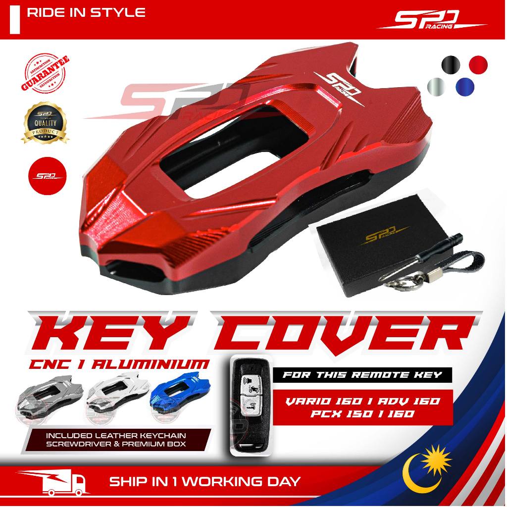 Key Cover - SPD Racing (CNC Alloy) for ADV 160, VARIO 160 , PCX 150/ 160 - 2 Button Key