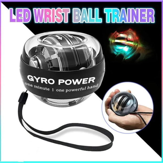 Gyroscopic Powerball 360° Fitness Auto-Start Wrist Power Gyro Ball, Forearm Arm Exerciser Hand Muscle Force Trainer