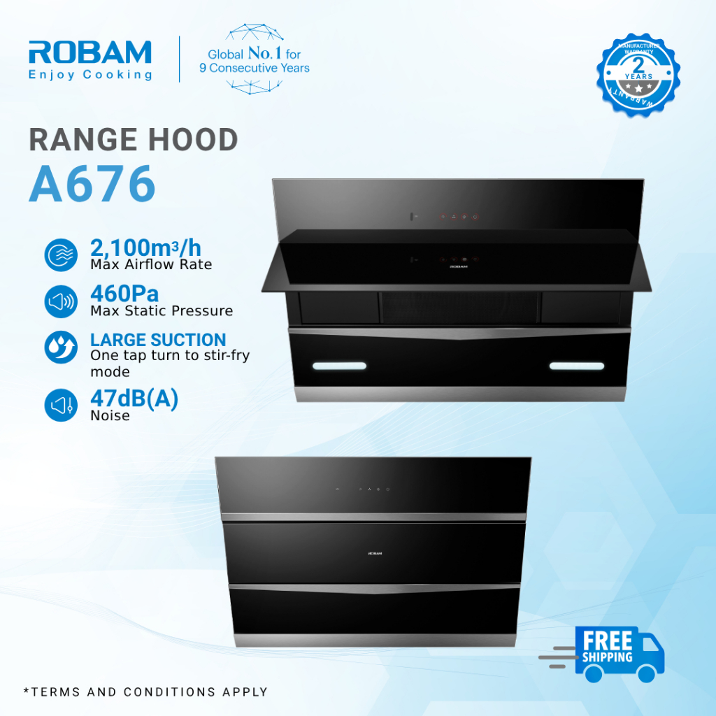 ROBAM A676 Side-draft Powerful Range Hood