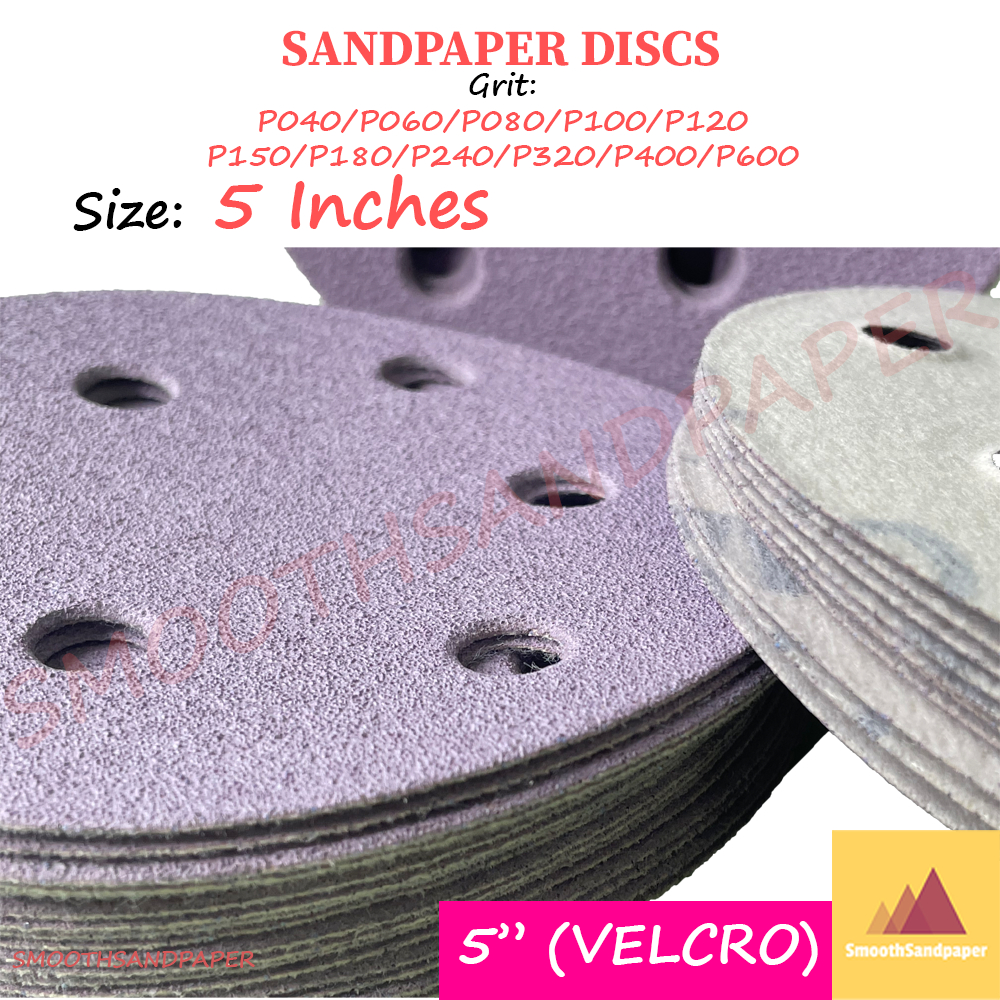 5 Inch Sanding Disc Hook & Loop Velcro | 6 Hole Sandpaper Disc P40-P600 | Best For Paint & Car Polishing image 6