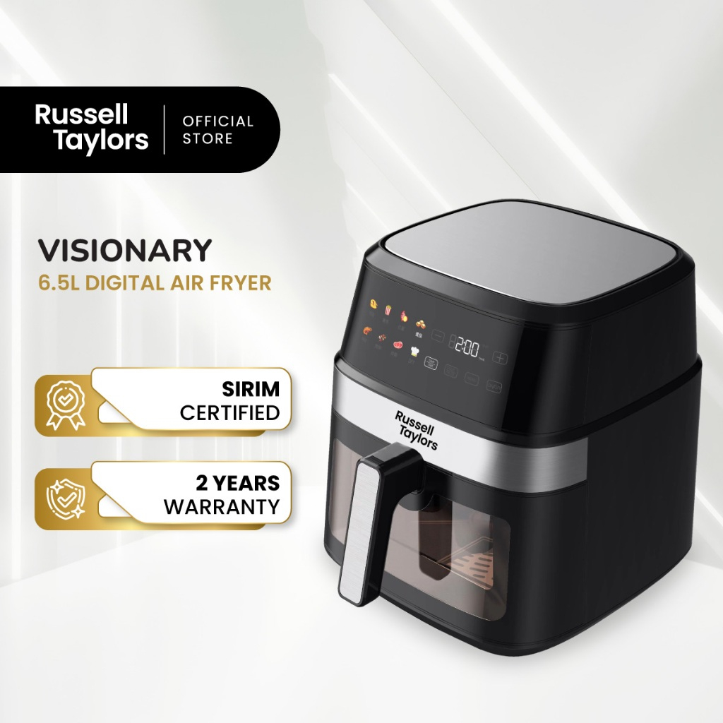 Russell Taylors 3D Visible Window Digital Air Fryer Extra Large (6.5L) Z7