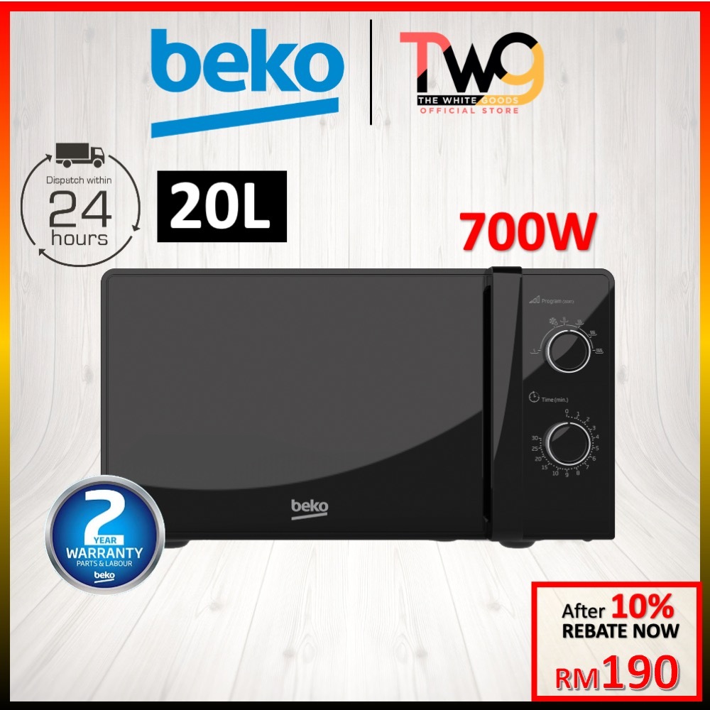 [STOCK READY] Beko 20L 6 Microwave Power Levels Microwave Oven MOC-20100S MOC20100S (2 Years Warranty)