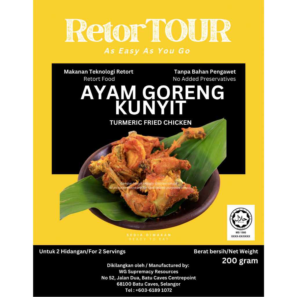 AYAM GORENG KUNYIT 140g READY TO EAT