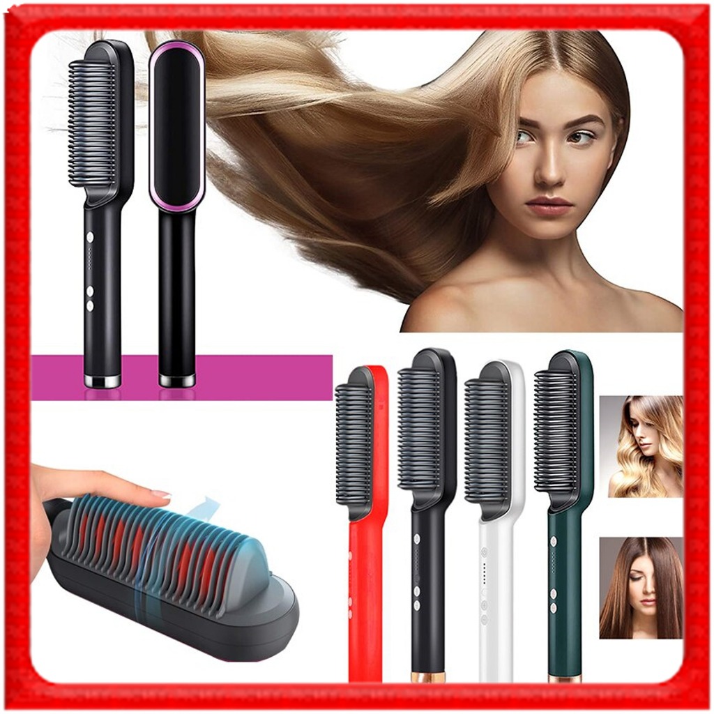 🌈 Hair Straight Hair Comb 🌈 Pelurus rambut Hair Straightener Iron Comb Straightener Flat Iron Hair Straightener 直發梳 直发梳