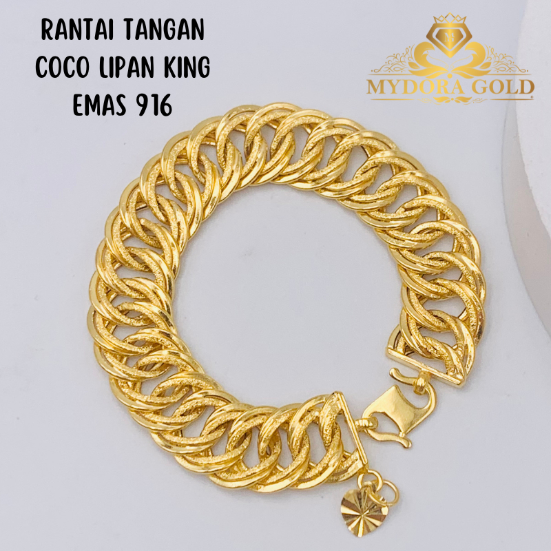 MYDORA Rantai Tangan Coco Lipan King | EMAS 916/22