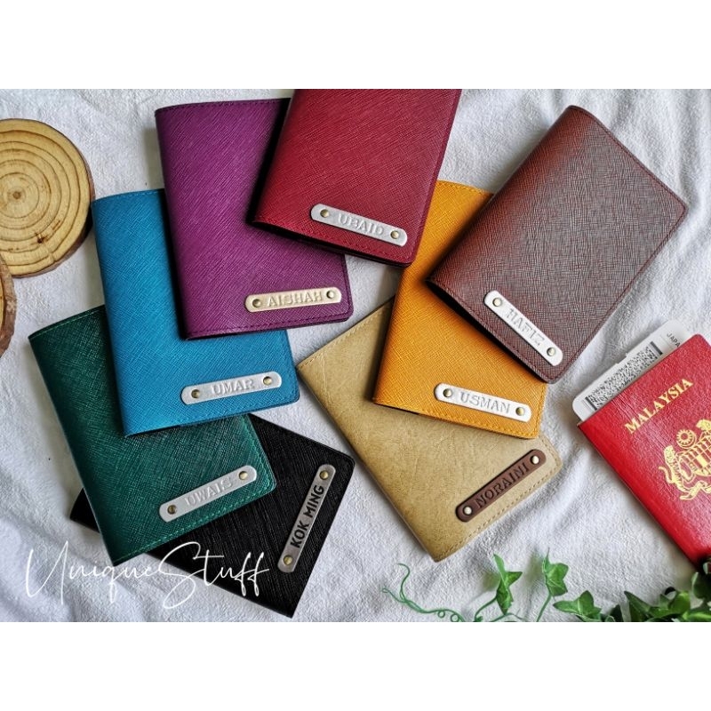 Basic Passport Cover Sarung Passport Holder Free Name