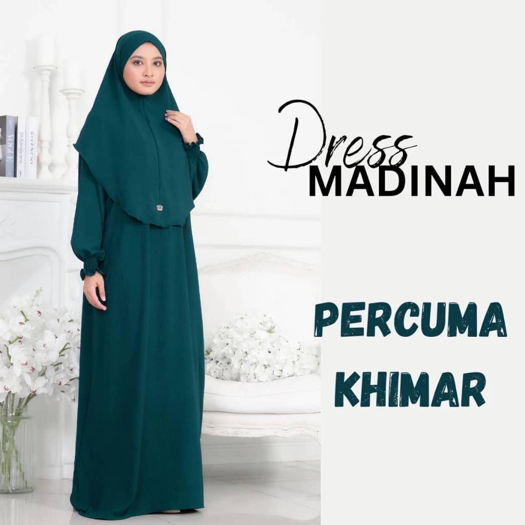 DRESS MADINAH PERCUMA TUDUNG KHIMAR reday stock