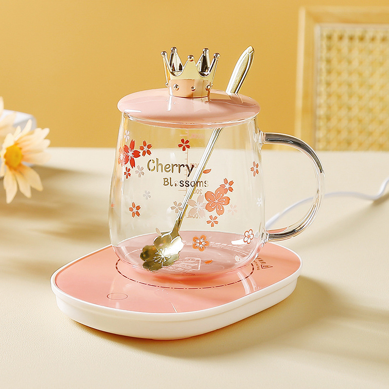 【READY STOCK】Mug Warmer Mat Heating Cup Mat 55'C USB WARMER SET coaster office tea coffee gift set Gift Birthday Gift ME