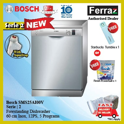 Bosch SMS25AI00V Series 2 Freestanding Dishwasher 60cm Inox / Bosch SMS25AI00V Dishwasher / Bosch Series 2 Dishwasher