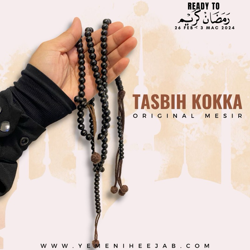 YEMENIHEEJAB Tasbih Kokka Original Mesir Zikir 100 1000