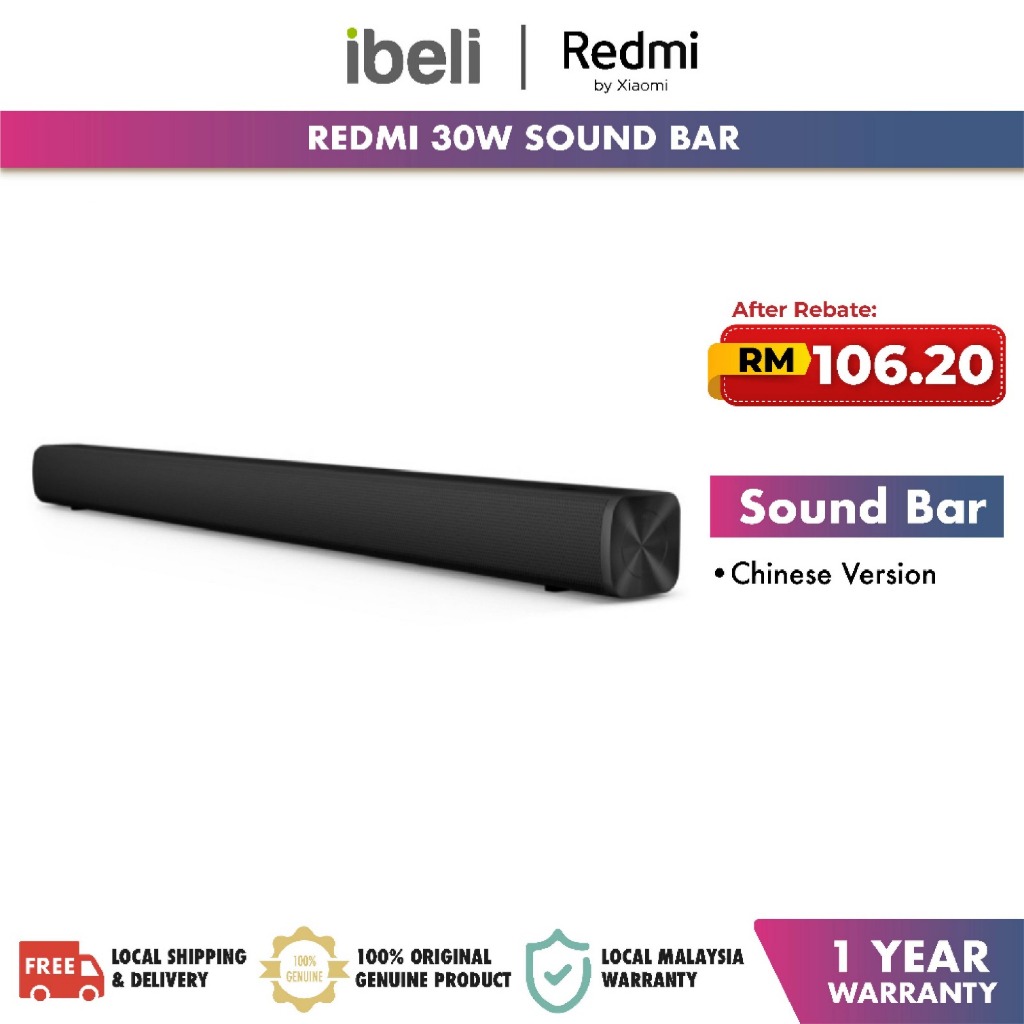 RedMi 30W Sound bar Wireless Bluetooth 5.0 Home Theater Soundbar Cn Version