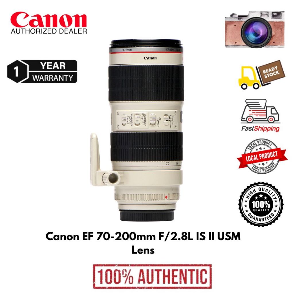 Canon EF 70-200mm F/2.8L IS II USM Lens (1 Years Warranty)