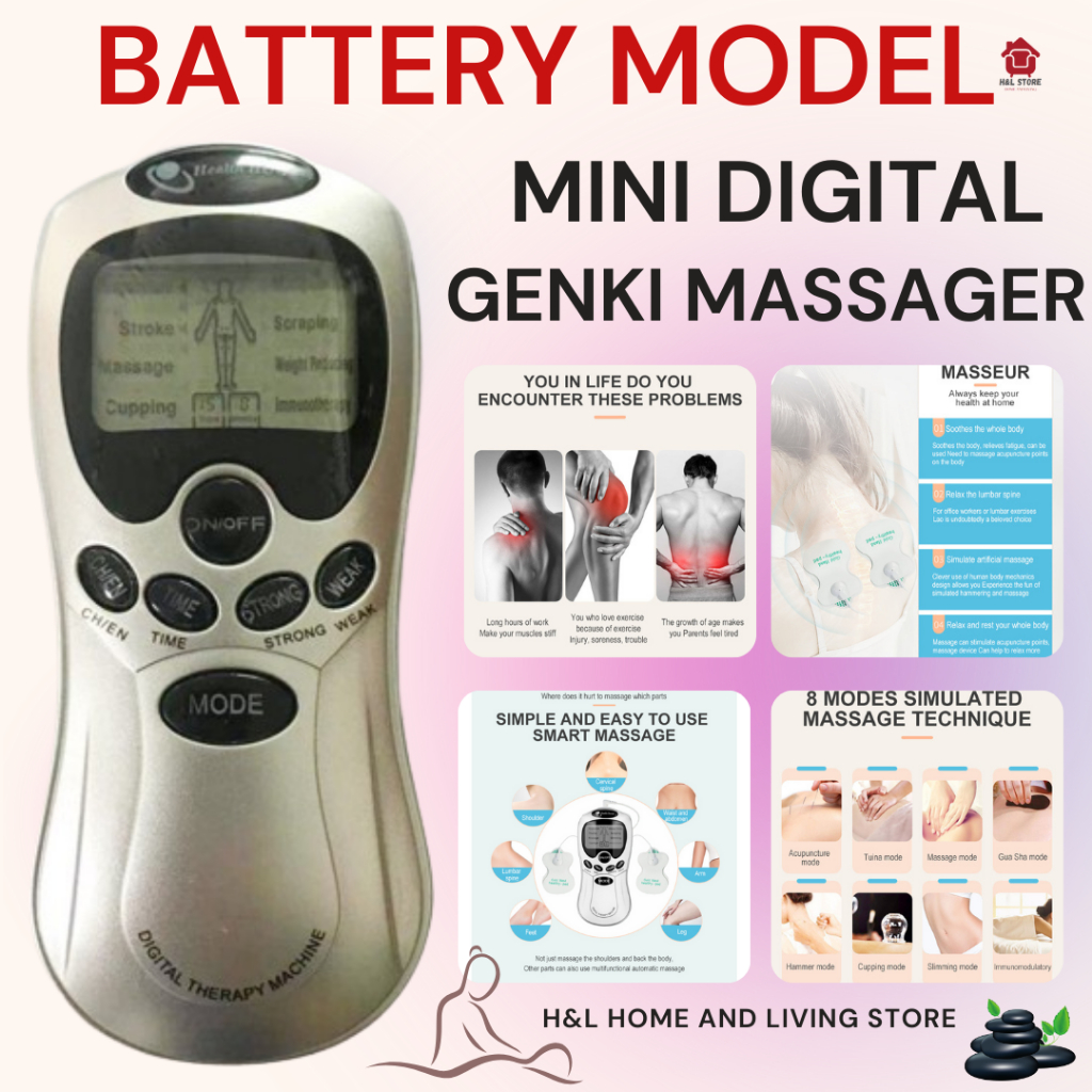 Mini Massager Digital Therapy Machine Genki Massage