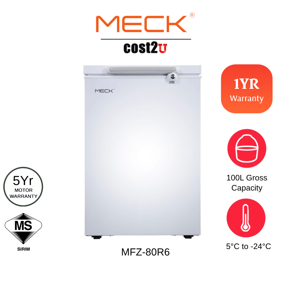 Meck / Pensonic 100L Chest Freezer | MFZ-116R6 PFZ-113 PFZ-153 FZ100 (Pembeku Dada Freezer Dada Upright Freezer 冷冻柜)