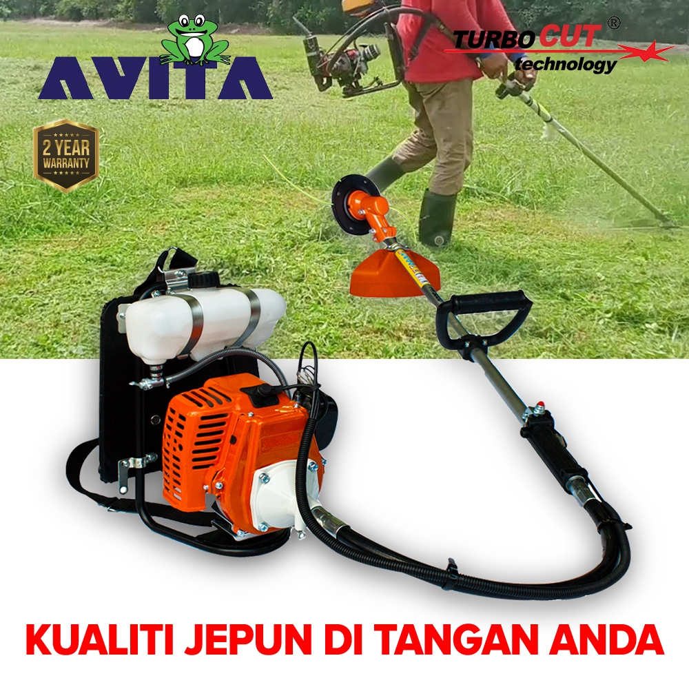 APACHE/BRAVADO/WISEN BG328 | Heavy Duty Mesin Potong Rumput | Backpack Brush Cutter | Grass Trimmer | 2 TAHUN WARRANTY