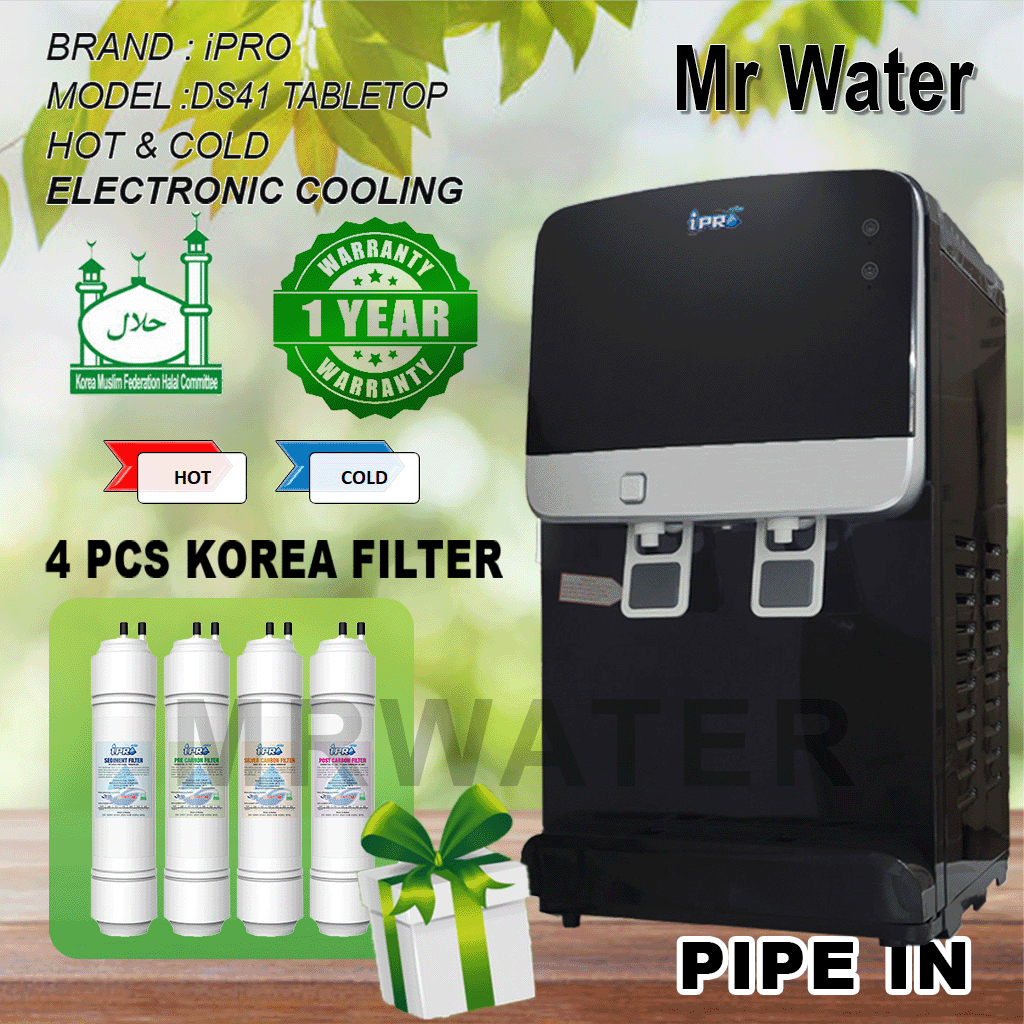 Alkaline Water Dispenser Hot&Cold Model : DS 41 or Hot & Normal Model: DS-31 With 4 Korea Water Filter