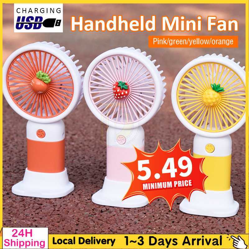 🌸Ready Stock🌸Mini Handheld Fan Kipas Portable Usb Fan Strong Wind Cute Mini Fan Rechargeable Kipas Tangan Bateri 手持風扇