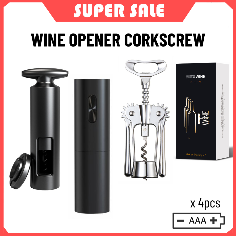 Electric Wine Bottle Opener Automatic Corkscrew Wine Cork Opener Tool Wine Bottle Opener Corkscrew Opener 开红酒器开瓶器