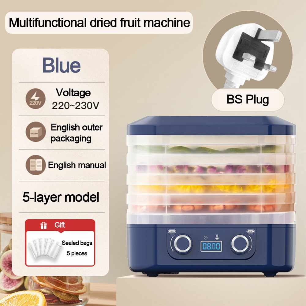 5-Layer Fruits & Vegetable Electric Food Dehydrator Food Dryer Automatic Fruit Meat Vegetable Food Dryer Kitchen Applian