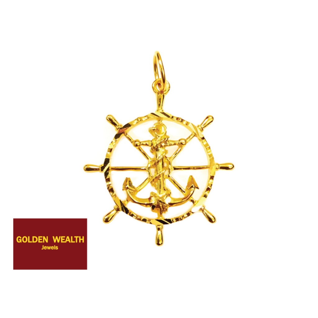 👍916 Gold Pendant / Anchor Loket Anchor Emas 916
