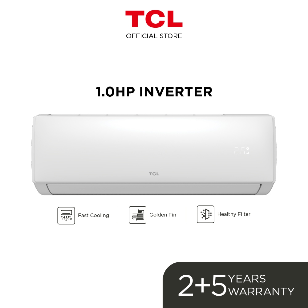 TCL 1.0HP Inverter Air Conditioner R32 3D Air Flow Golden Fin Aircond Elite Series TAC-09CSD/XA82I