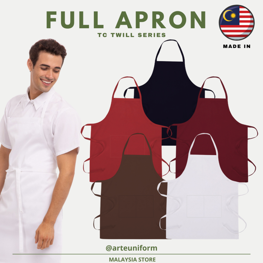 *Ready Stock* Full Quality Apron TC Twill // Medium Length