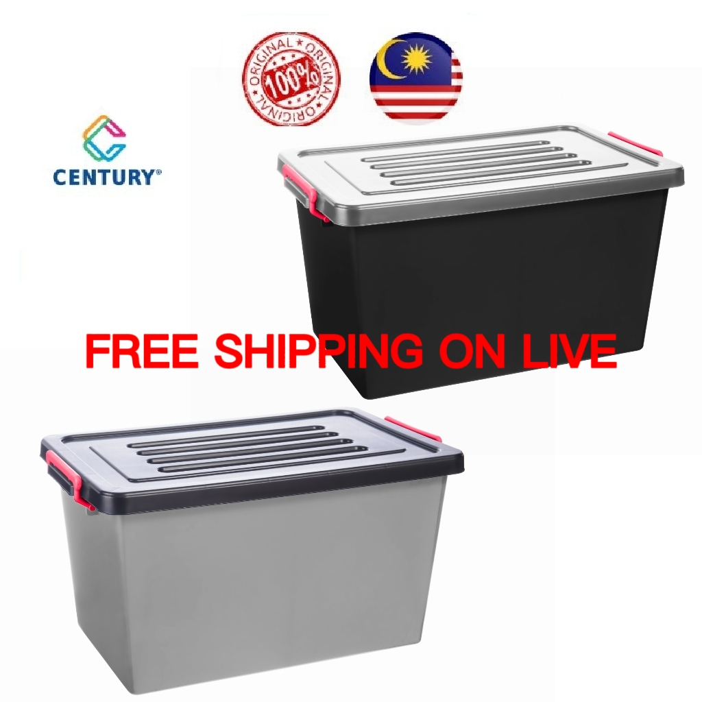 Century Storage Box 38L Multipurpose Box Plastik Bekas Simpanan Kotak Penyimpanan Serbaguna 38Liter 7886 7886SC 7886BC