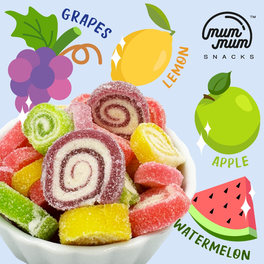 PREMIUM Gummy - RAINBOW Sweet Roll / Jelly / Gummy Gula