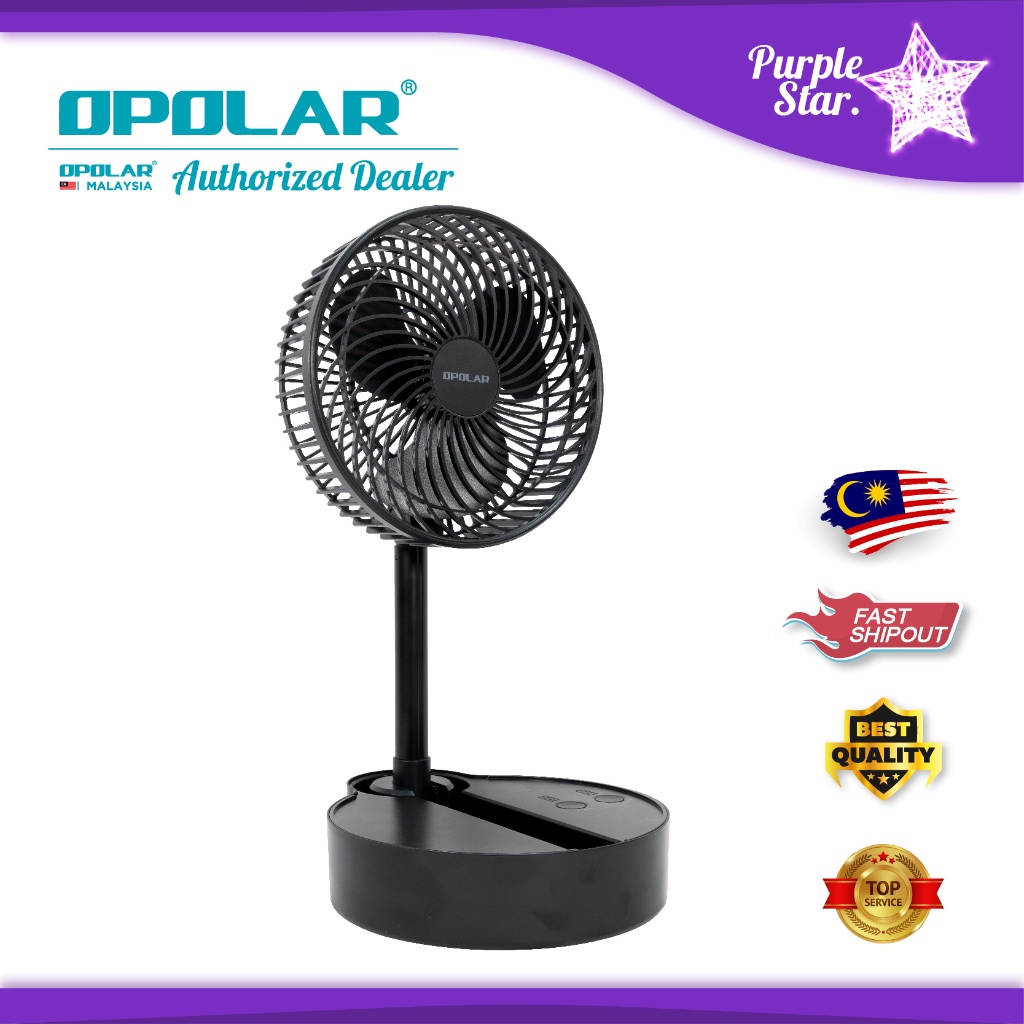 OPOLAR Portable Pedestal Fan, 10000mAh Oscillating Rechargeable Battery Fan