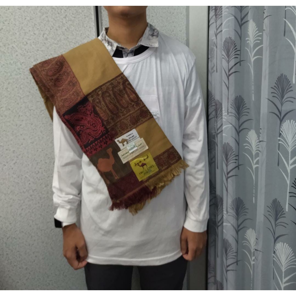 RIDAK MESIR CL09 BROWN - SCARVES RIDA EGYPT CAMEL SHAWL SELENDANG SUNNAH CAP UNTA HIGH QUALITY READY STOCK