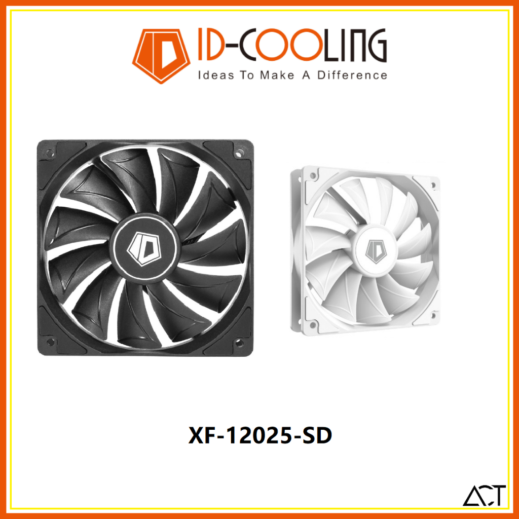 ID-COOLING XF-12025-SD-K / XF-12025-SD-W 12cm Casing Fan 4pin pwm ( Black / White )