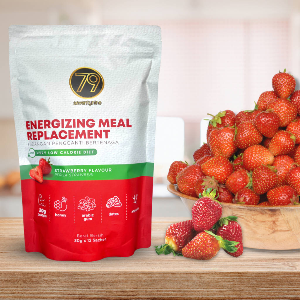 79 Wellness Energizing Meal Replacement Strawberry Flavour Protein Shake Perisa Strawberry